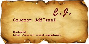 Czuczor József névjegykártya