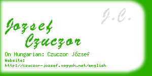 jozsef czuczor business card